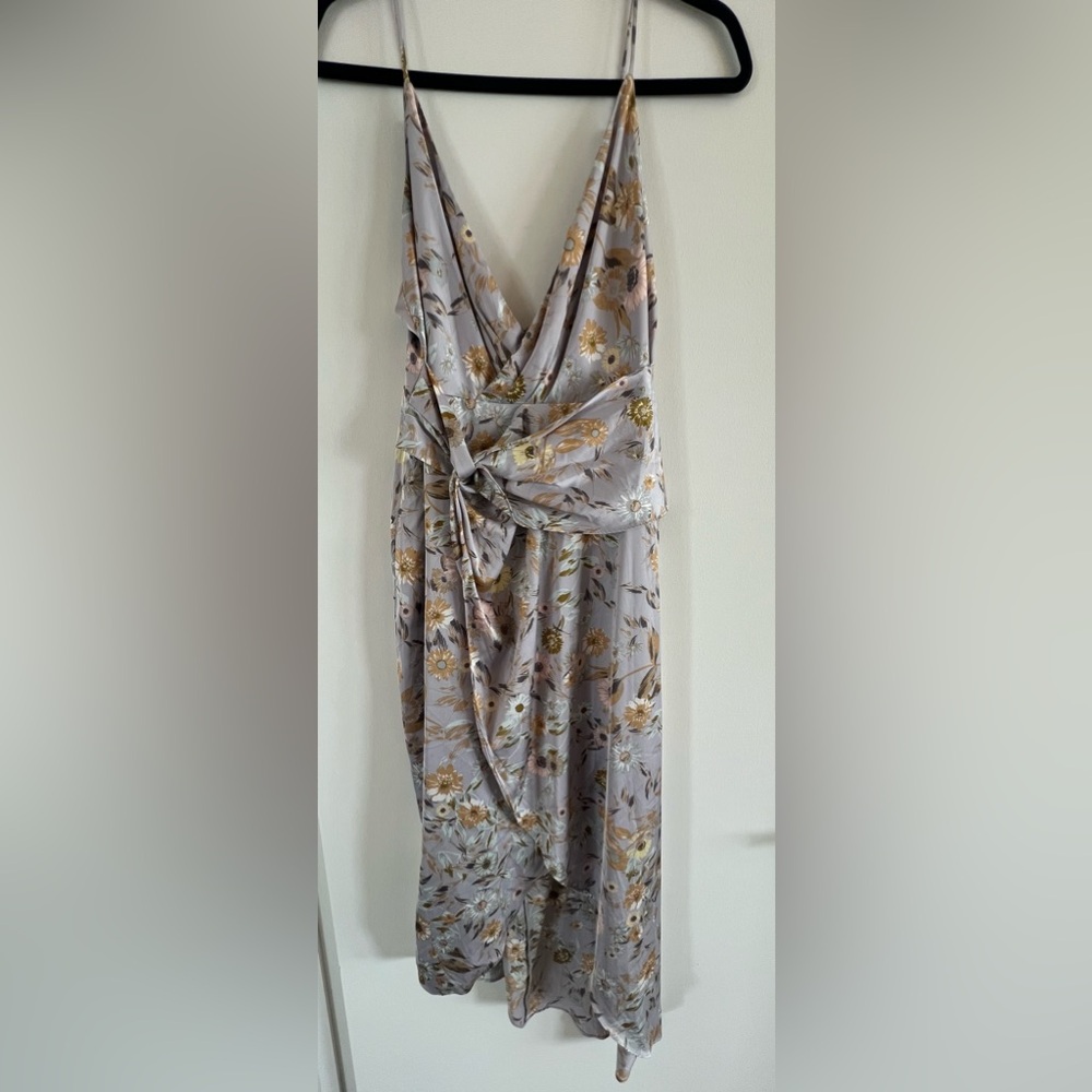 ASTR Floral Twist Midi Dress